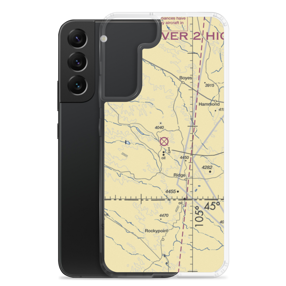 Belle Creek Airport (3V7) VFR Sectional Samsung Case Samsung Galaxy S22 Plus model shown