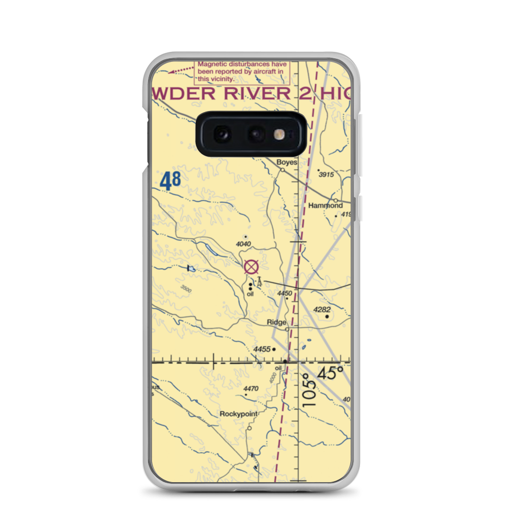 Belle Creek Airport (3V7) VFR Sectional Samsung Case Samsung Galaxy S10e model shown