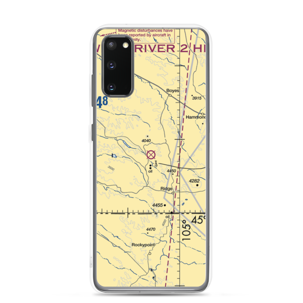 Belle Creek Airport (3V7) VFR Sectional Samsung Case Samsung Galaxy S20 model shown