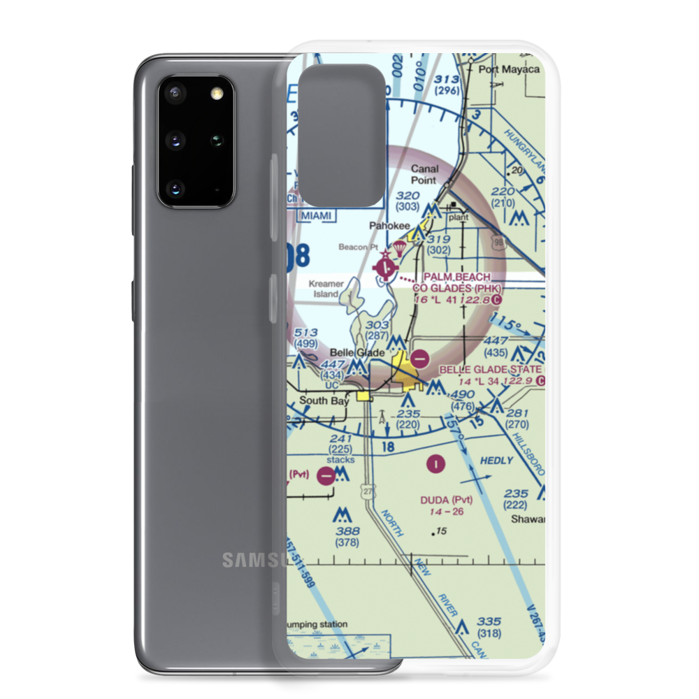 Belle Glade State Municipal Airport (X10) VFR Sectional Samsung Case Samsung Galaxy S20 Plus model shown