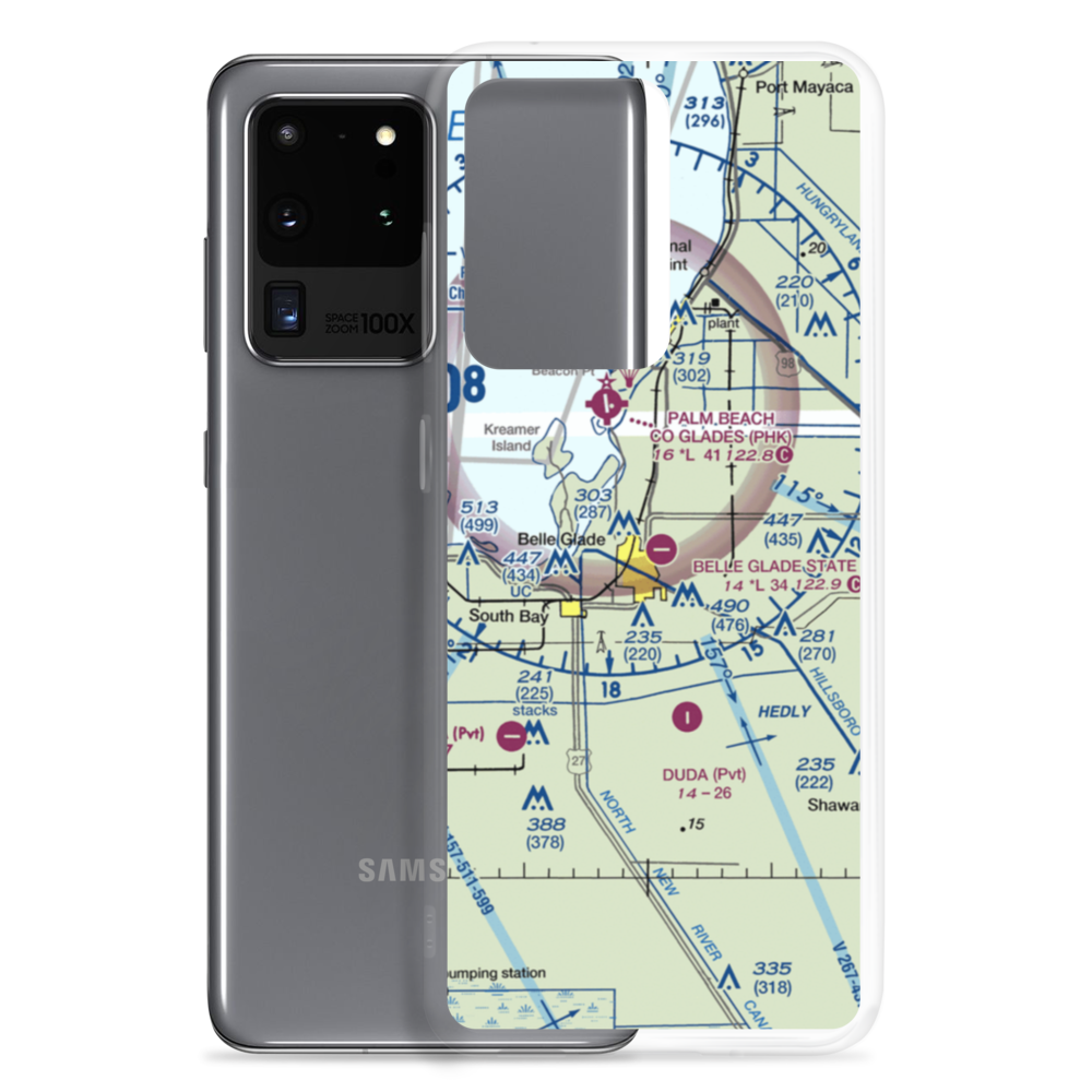 Belle Glade State Municipal Airport (X10) VFR Sectional Samsung Case Samsung Galaxy S20 Ultra model shown