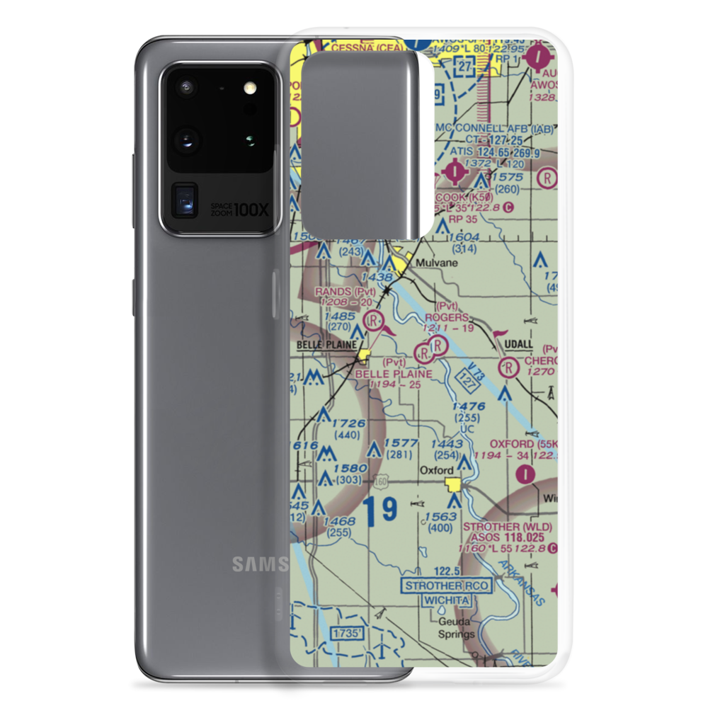 Belle Plaine Farms Airport (SN10) VFR Sectional Samsung Case Samsung Galaxy S20 Ultra model shown