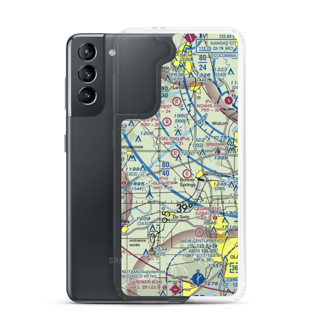 Belleair Airport (1KS9) VFR Sectional Samsung Case Samsung Galaxy S21 model shown