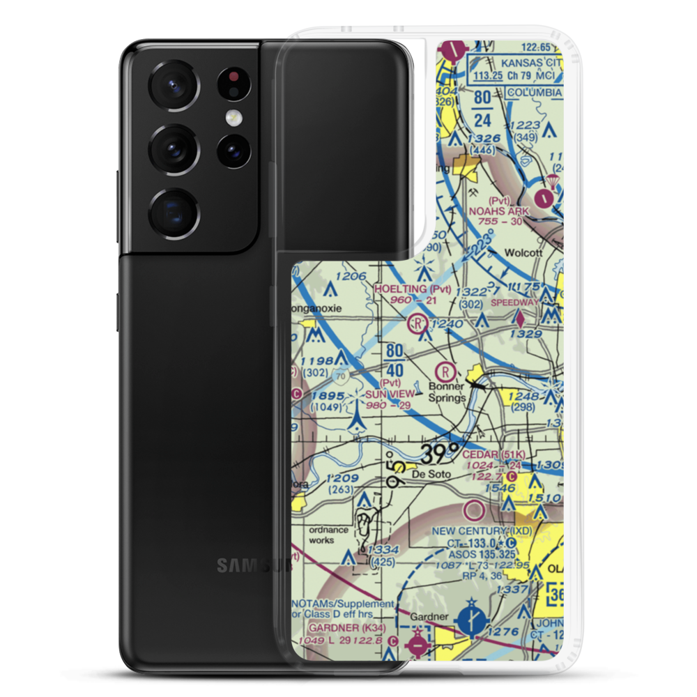 Belleair Airport (1KS9) VFR Sectional Samsung Case Samsung Galaxy S21 Ultra model shown