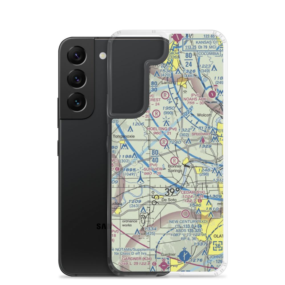 Belleair Airport (1KS9) VFR Sectional Samsung Case Samsung Galaxy S22 model shown