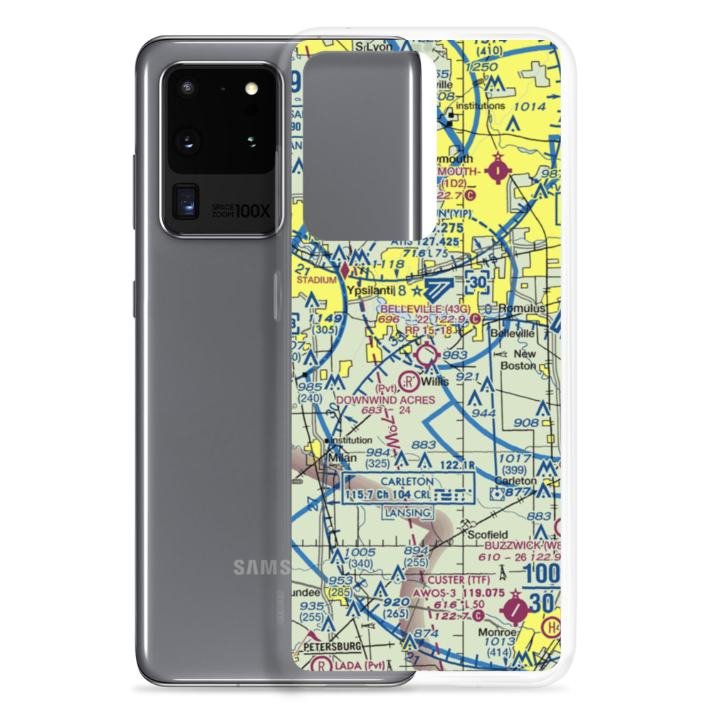 Belleville Airport (43G) VFR Sectional Samsung Case Samsung Galaxy S20 Ultra model shown