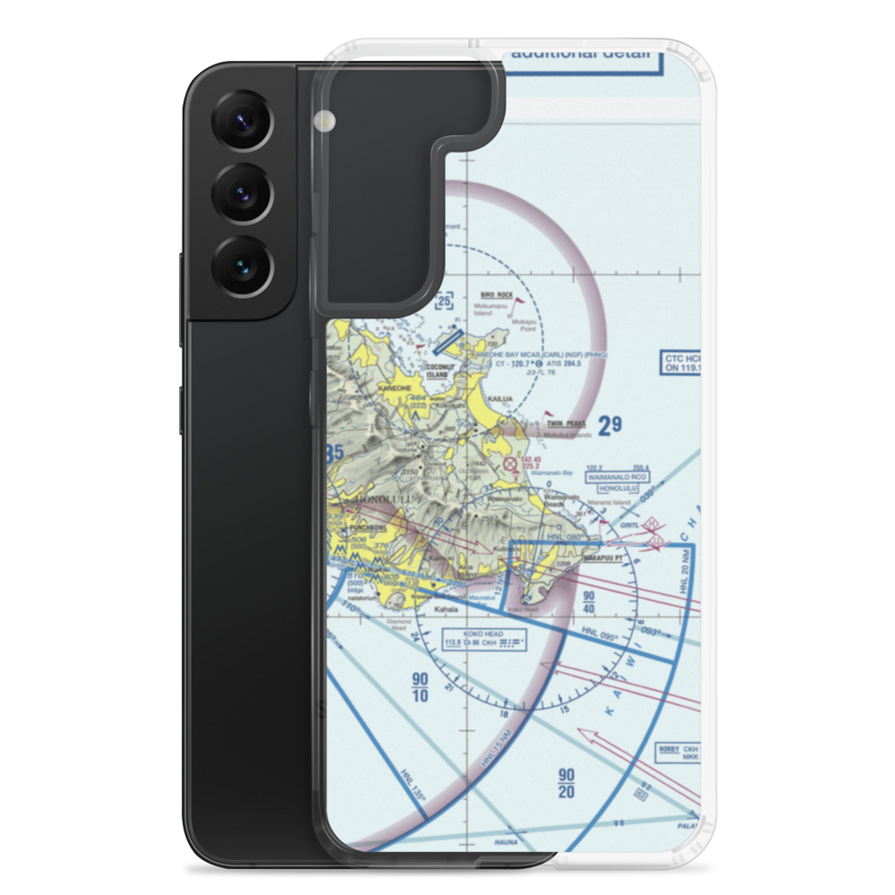 Bellows AFS (Bellows Field) (BLW) VFR Sectional Samsung Case Samsung Galaxy S22 Plus model shown