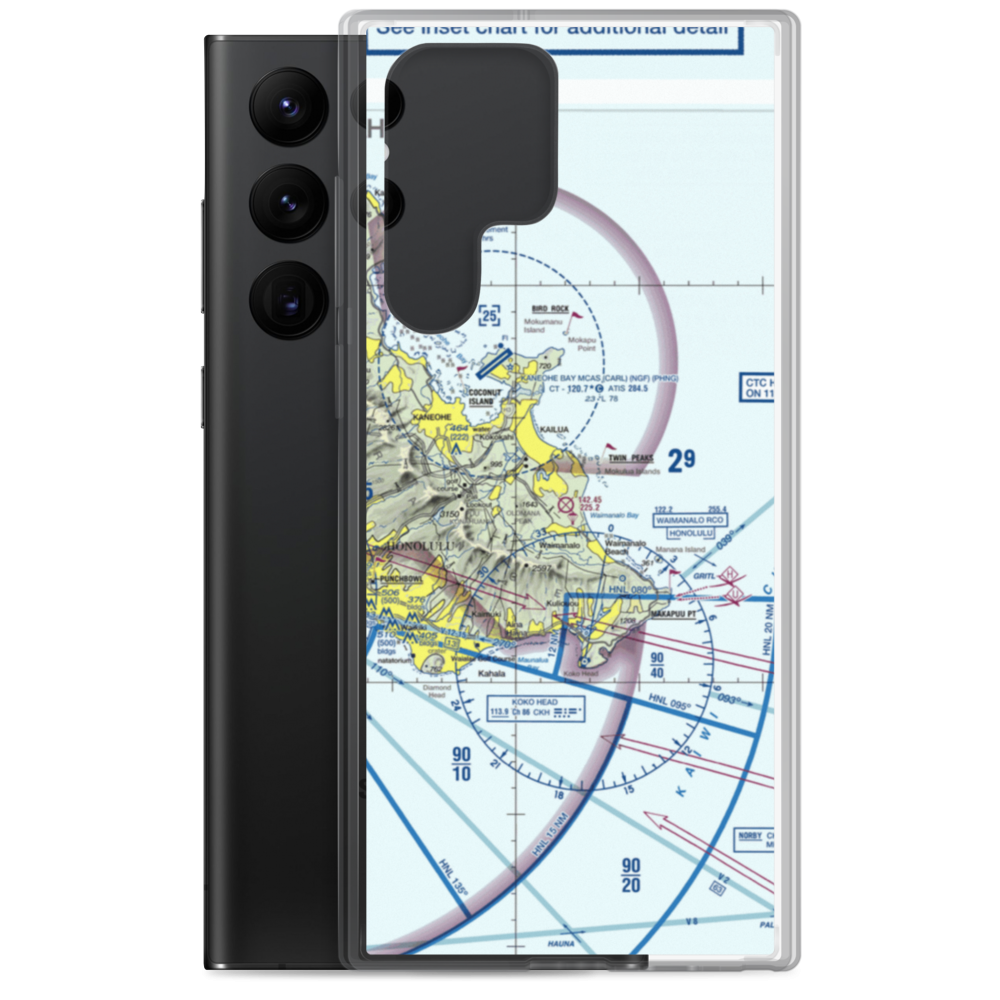 Bellows AFS (Bellows Field) (BLW) VFR Sectional Samsung Case Samsung Galaxy S22 Ultra model shown