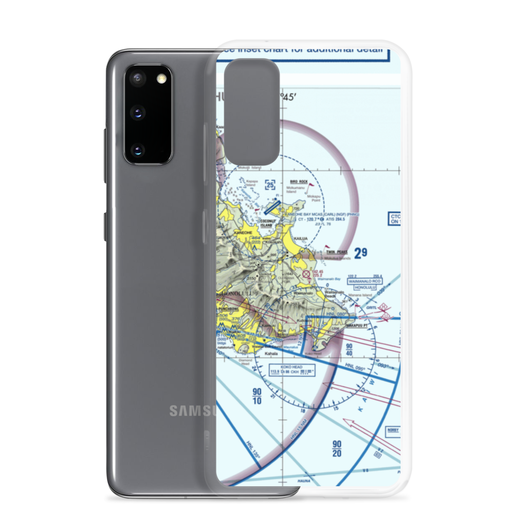 Bellows AFS (Bellows Field) (BLW) VFR Sectional Samsung Case Samsung Galaxy S20 model shown