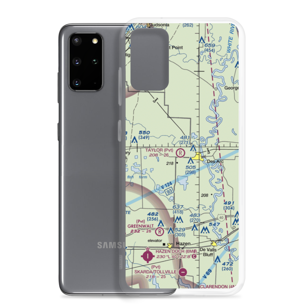 Bells Field (BELLS) VFR Sectional Samsung Case Samsung Galaxy S20 Plus model shown