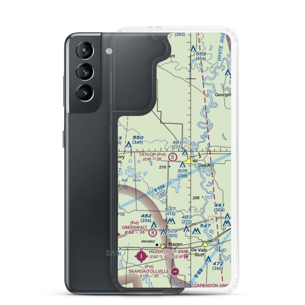 Bells Field (BELLS) VFR Sectional Samsung Case Samsung Galaxy S21 model shown
