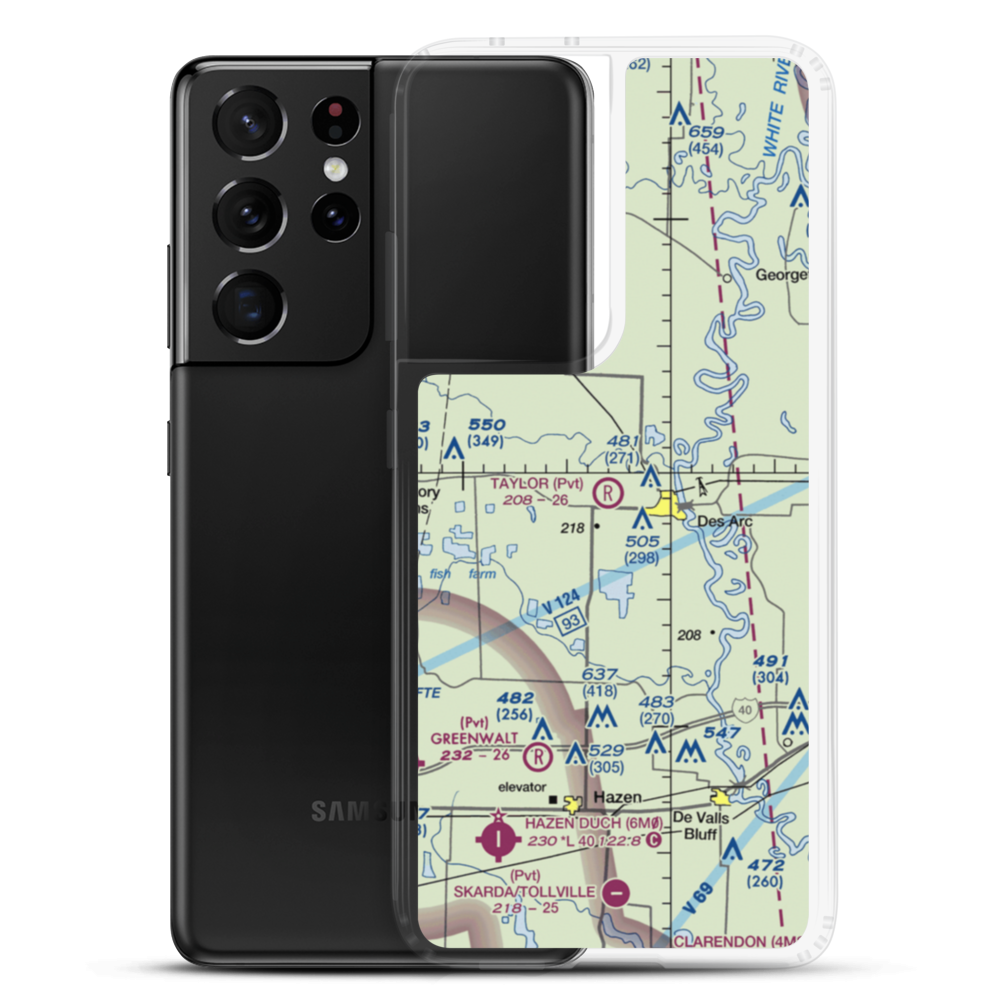 Bells Field (BELLS) VFR Sectional Samsung Case Samsung Galaxy S21 Ultra model shown