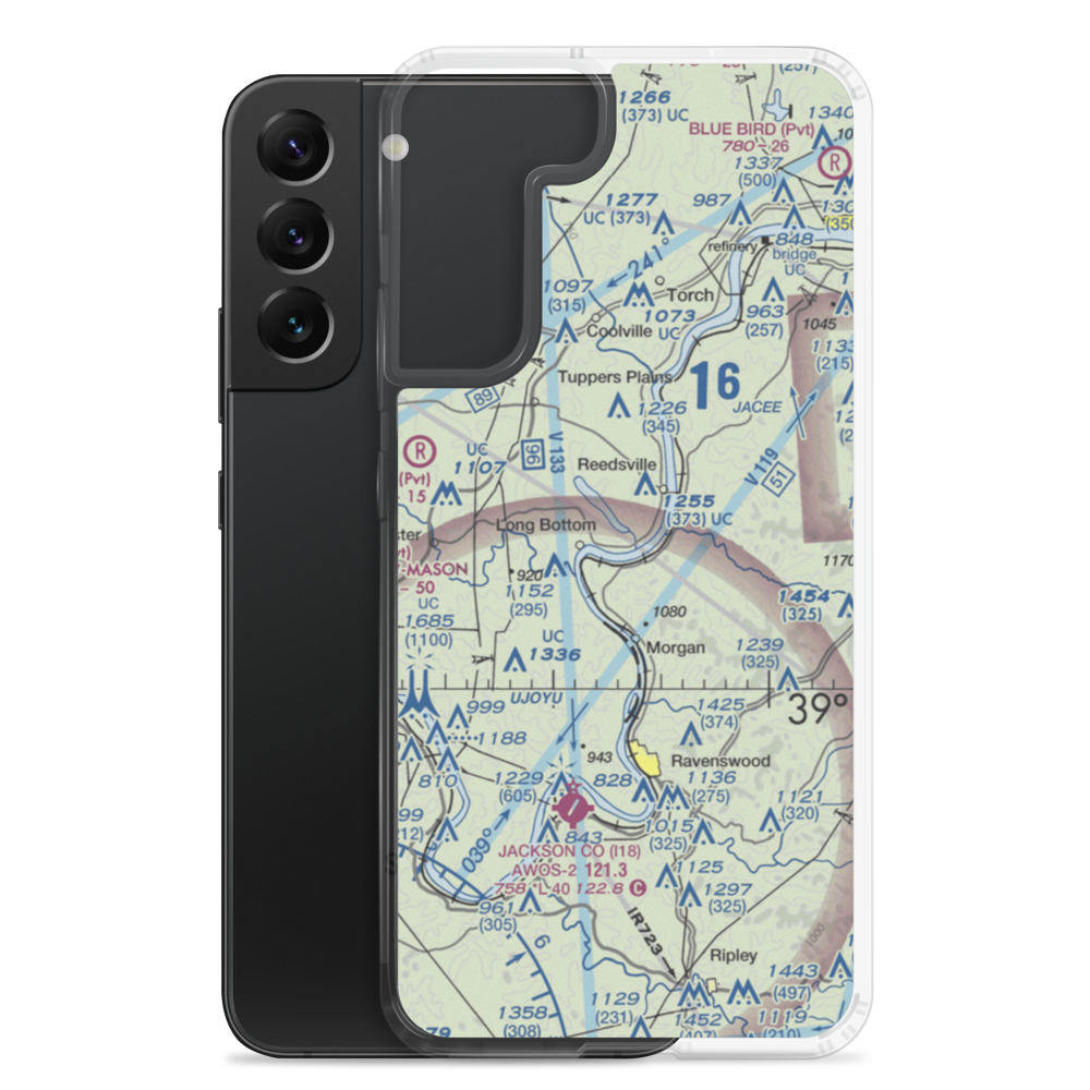 Bellville Dam Landing Strip (9OA3) VFR Sectional Samsung Case Samsung Galaxy S22 Plus model shown