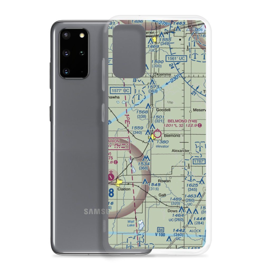 Belmond Municipal Airport (Y48) VFR Sectional Samsung Case Samsung Galaxy S20 Plus model shown