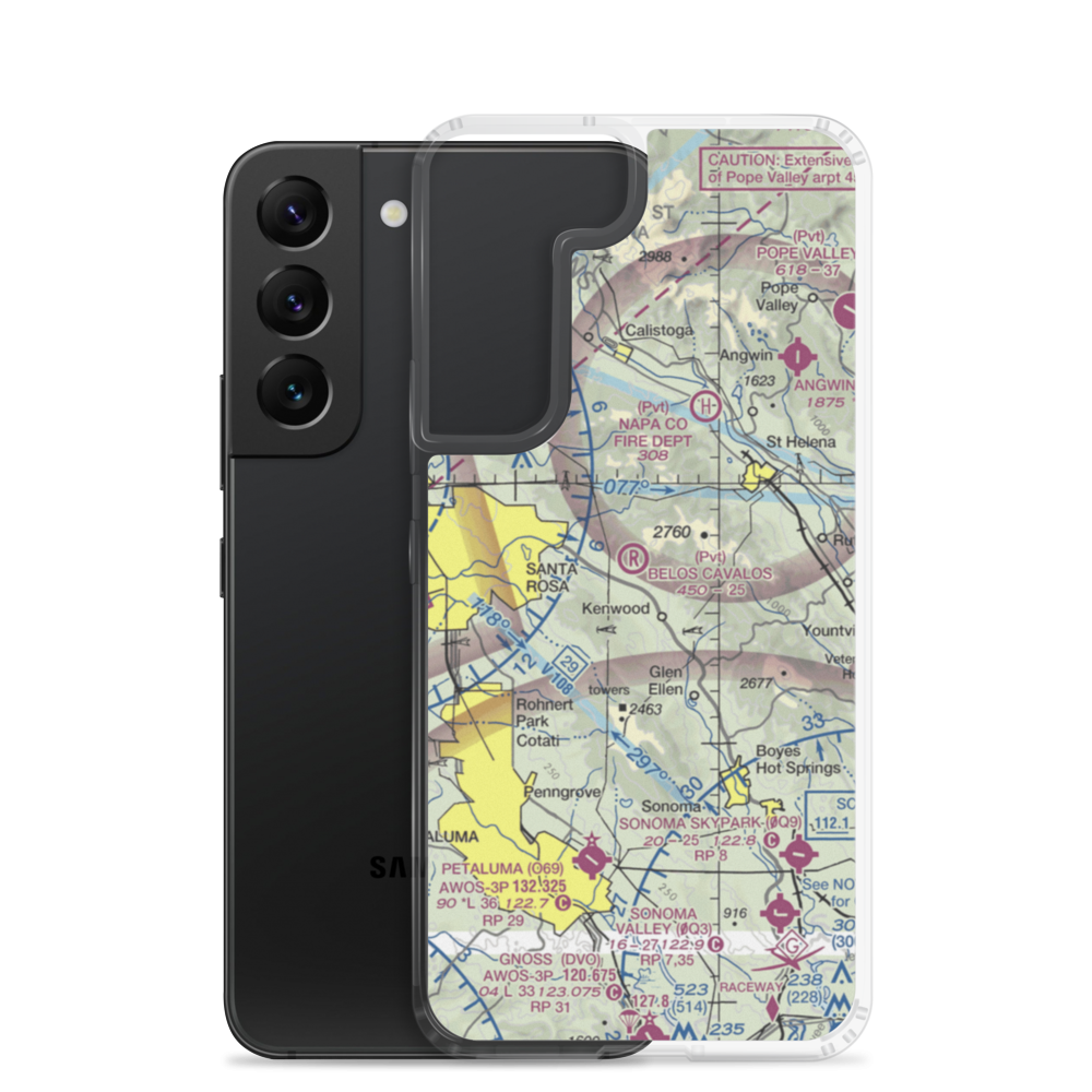 Belos Cavalos Airport (CA39) VFR Sectional Samsung Case Samsung Galaxy S22 model shown