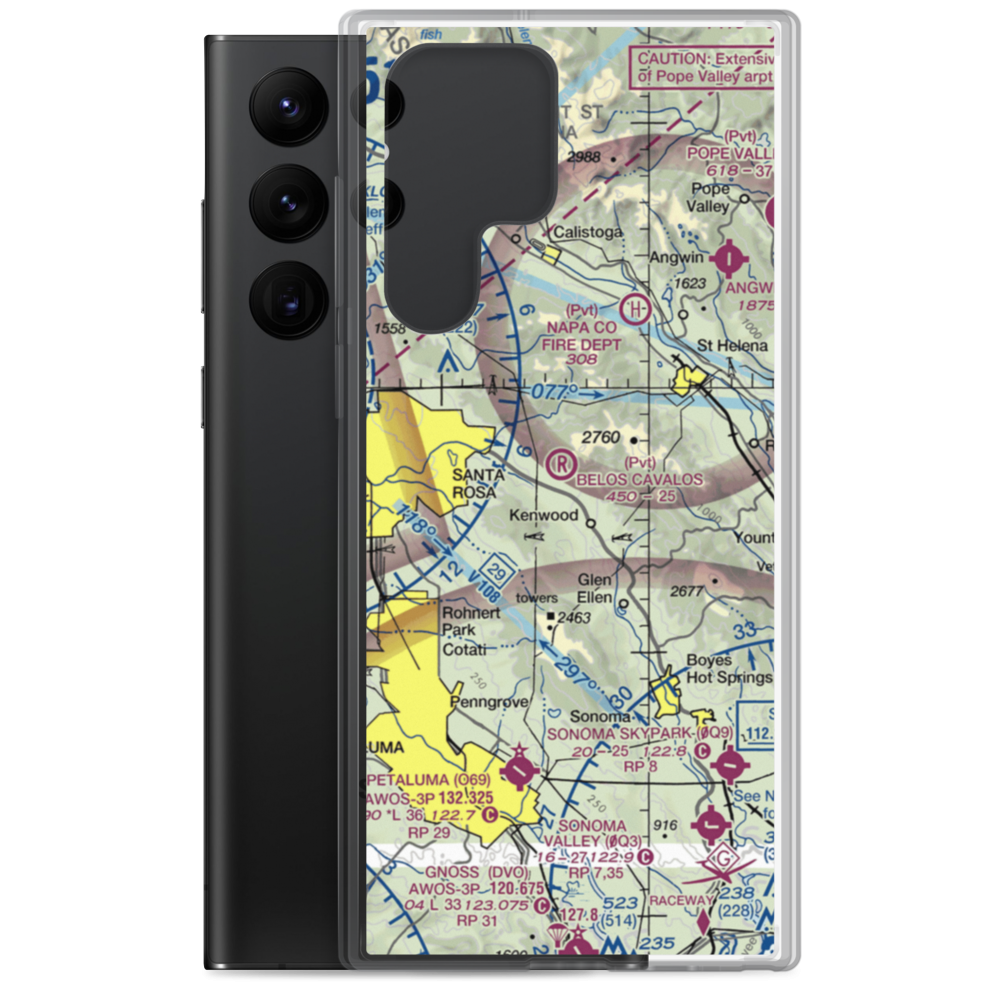 Belos Cavalos Airport (CA39) VFR Sectional Samsung Case Samsung Galaxy S22 Ultra model shown