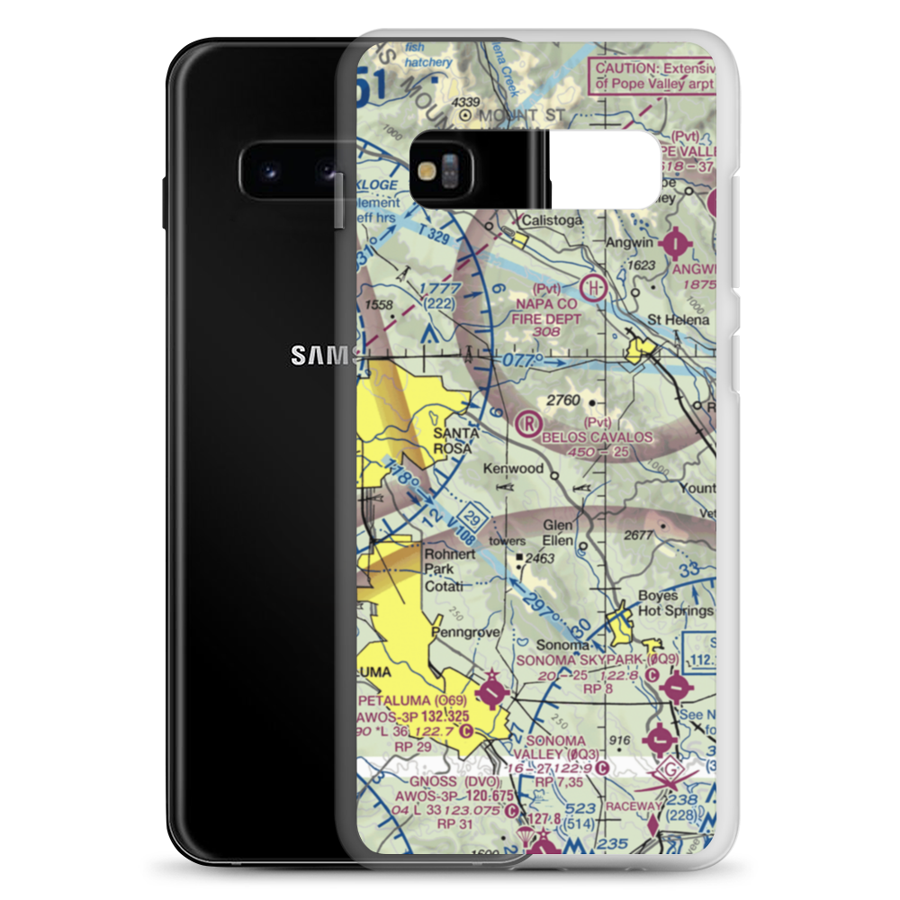 Belos Cavalos Airport (CA39) VFR Sectional Samsung Case Samsung Galaxy S10+ model shown