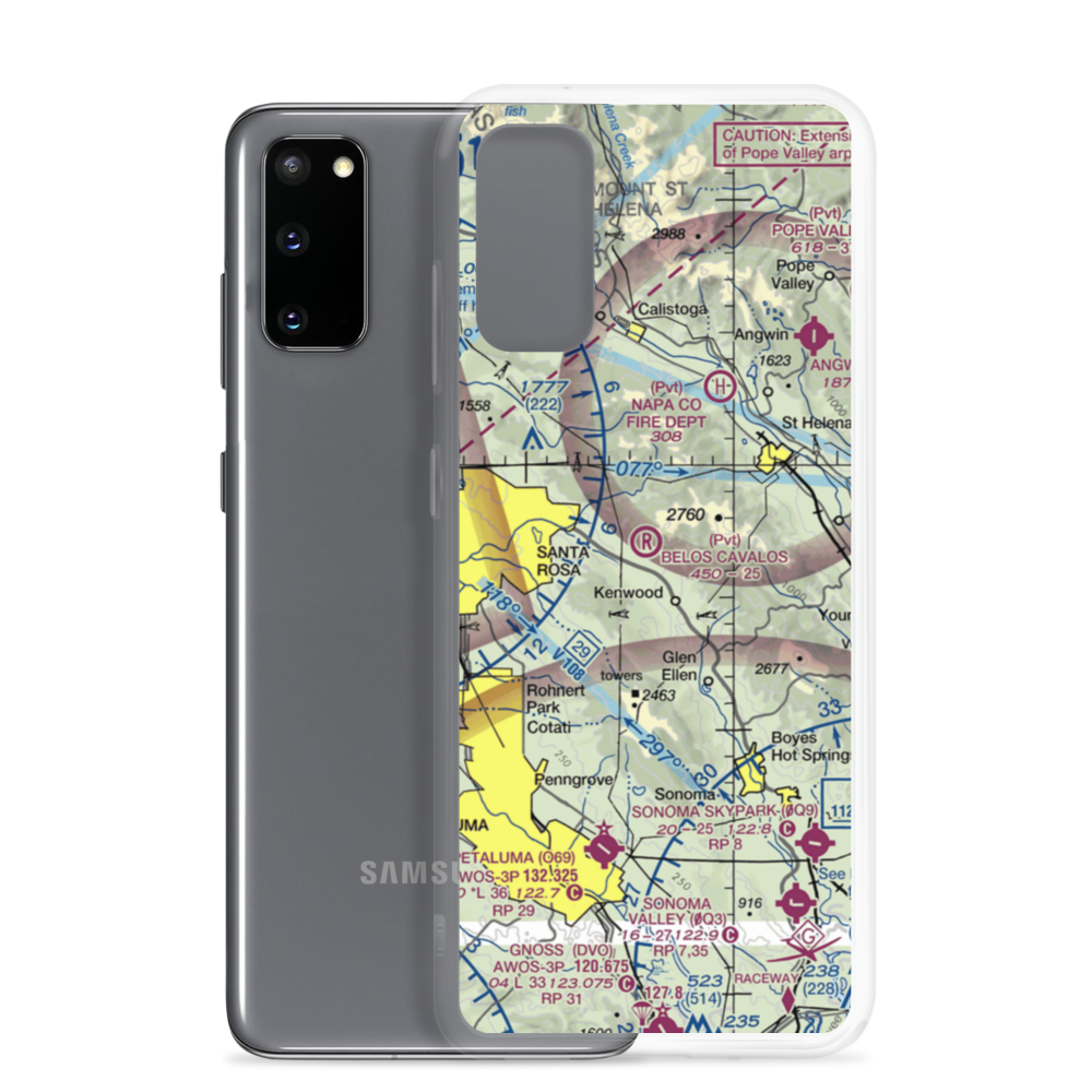 Belos Cavalos Airport (CA39) VFR Sectional Samsung Case Samsung Galaxy S20 model shown