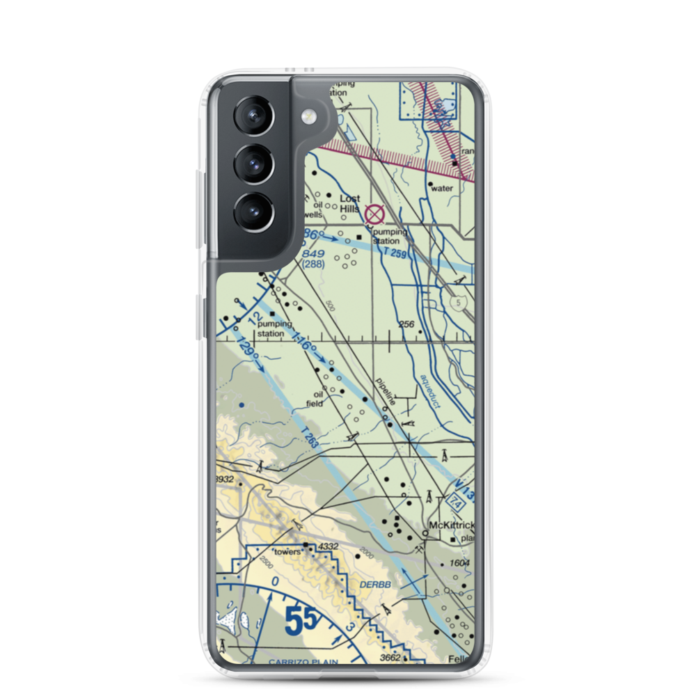 Belridge Strip (1CA1) VFR Sectional Samsung Case Samsung Galaxy S21 model shown