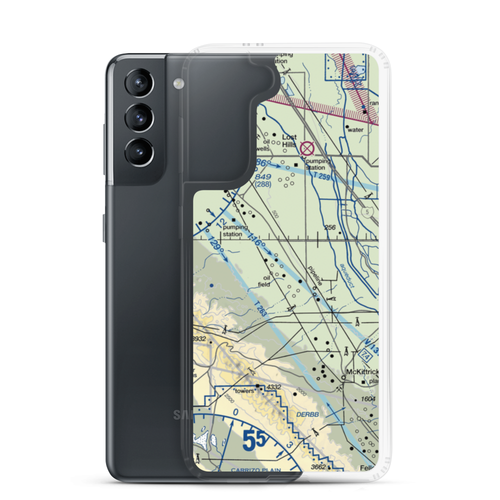 Belridge Strip (1CA1) VFR Sectional Samsung Case Samsung Galaxy S21 model shown