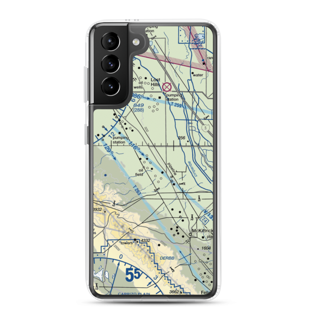 Belridge Strip (1CA1) VFR Sectional Samsung Case Samsung Galaxy S21 Plus model shown