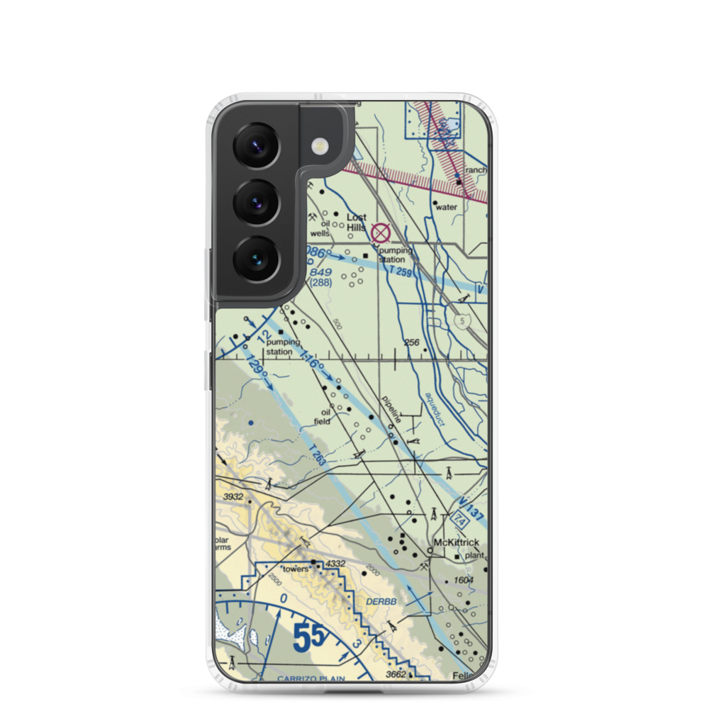 Belridge Strip (1CA1) VFR Sectional Samsung Case Samsung Galaxy S22 model shown