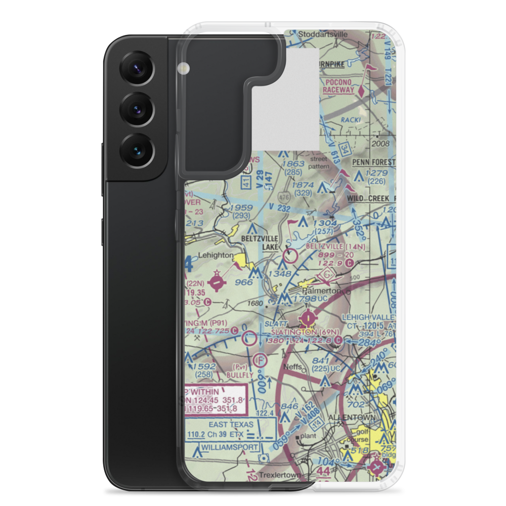 Beltzville Airport (14N) VFR Sectional Samsung Case Samsung Galaxy S22 Plus model shown