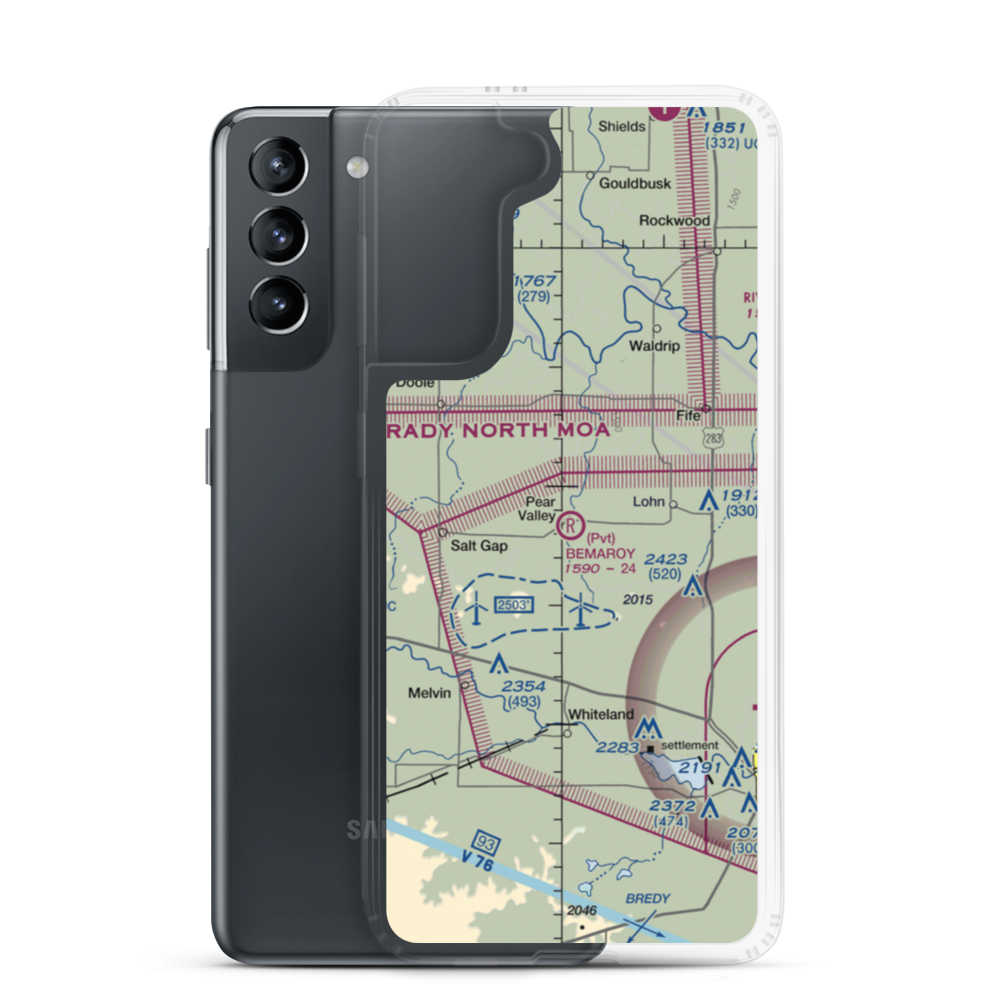 Bemaroy Airport (8XS0) VFR Sectional Samsung Case Samsung Galaxy S21 model shown