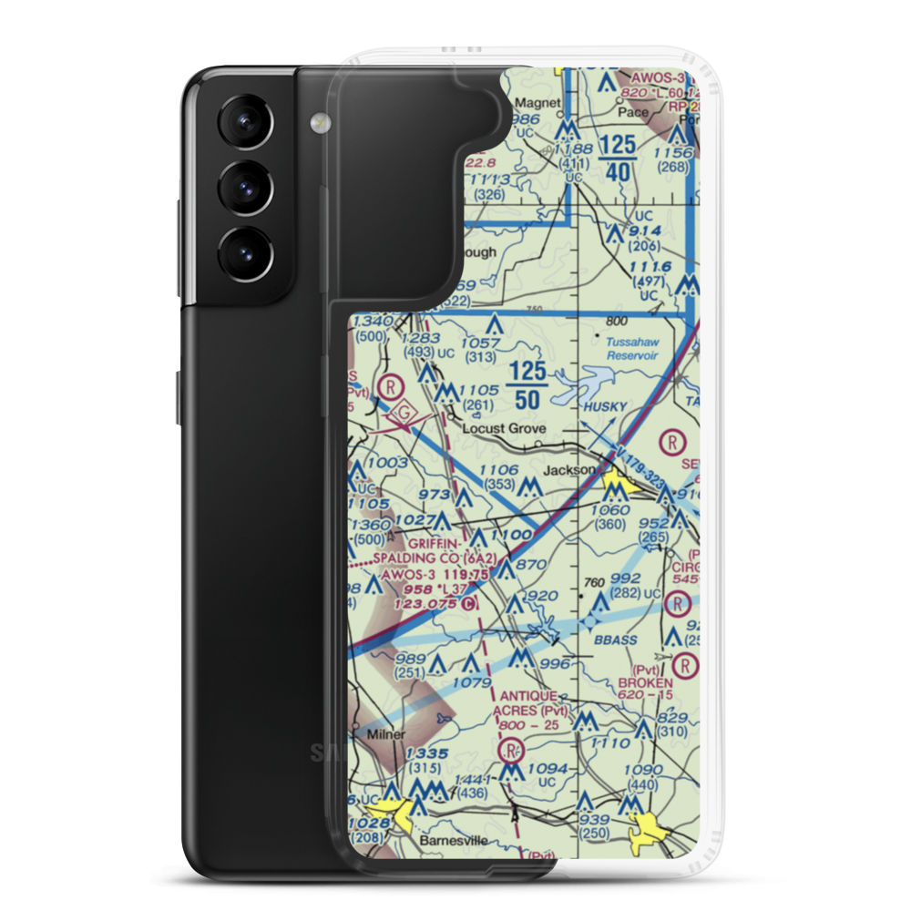 Ben Ammons Airport (US-0083) VFR Sectional Samsung Case Samsung Galaxy S21 Plus model shown