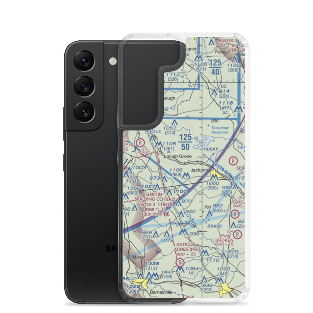 Ben Ammons Airport (US-0083) VFR Sectional Samsung Case Samsung Galaxy S22 model shown