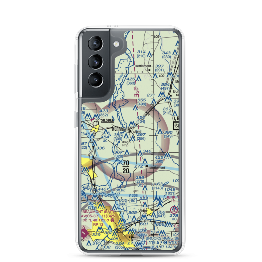 Ben Bruce Memorial Airpark (EVA) VFR Sectional Samsung Case Samsung Galaxy S21 model shown