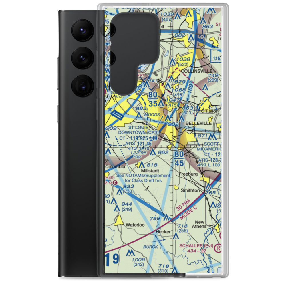 Ben Emge Airport (2IL7) VFR Sectional Samsung Case Samsung Galaxy S22 Ultra model shown