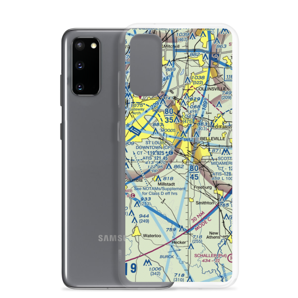 Ben Emge Airport (2IL7) VFR Sectional Samsung Case Samsung Galaxy S20 model shown