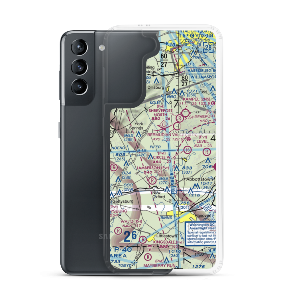 Ben's Landing Ultralightport (PA89) VFR Sectional Samsung Case Samsung Galaxy S21 model shown