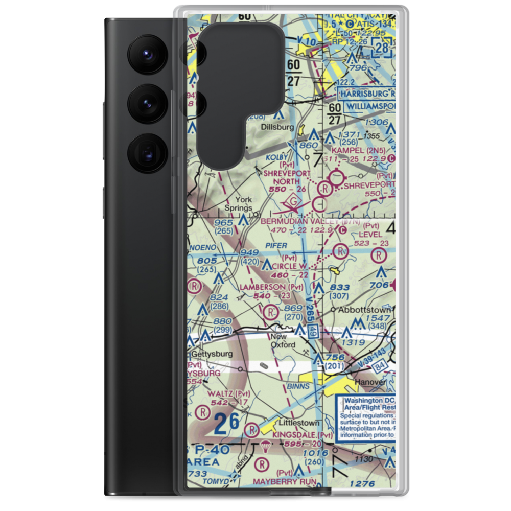 Ben's Landing Ultralightport (PA89) VFR Sectional Samsung Case Samsung Galaxy S22 Ultra model shown