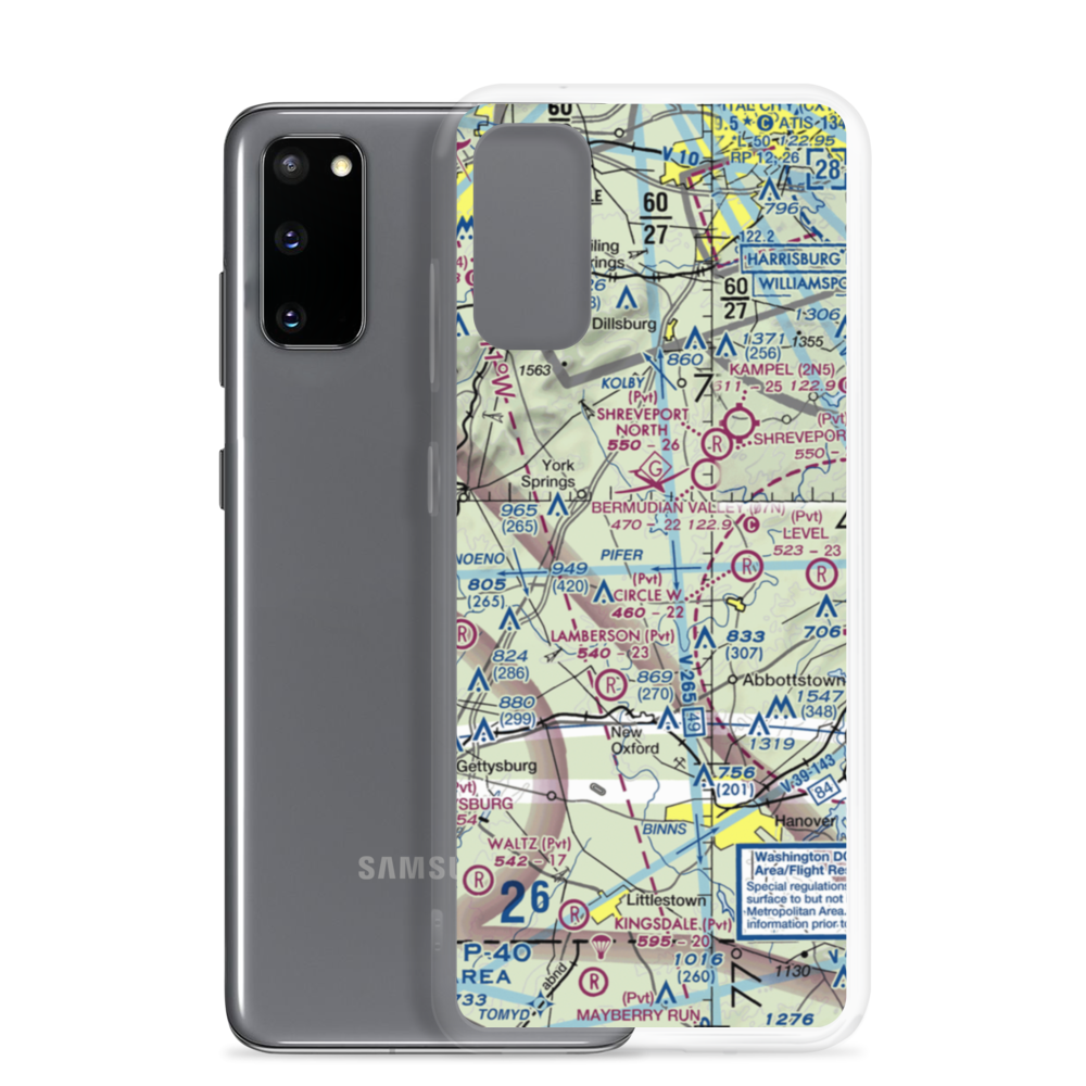 Ben's Landing Ultralightport (PA89) VFR Sectional Samsung Case Samsung Galaxy S20 model shown