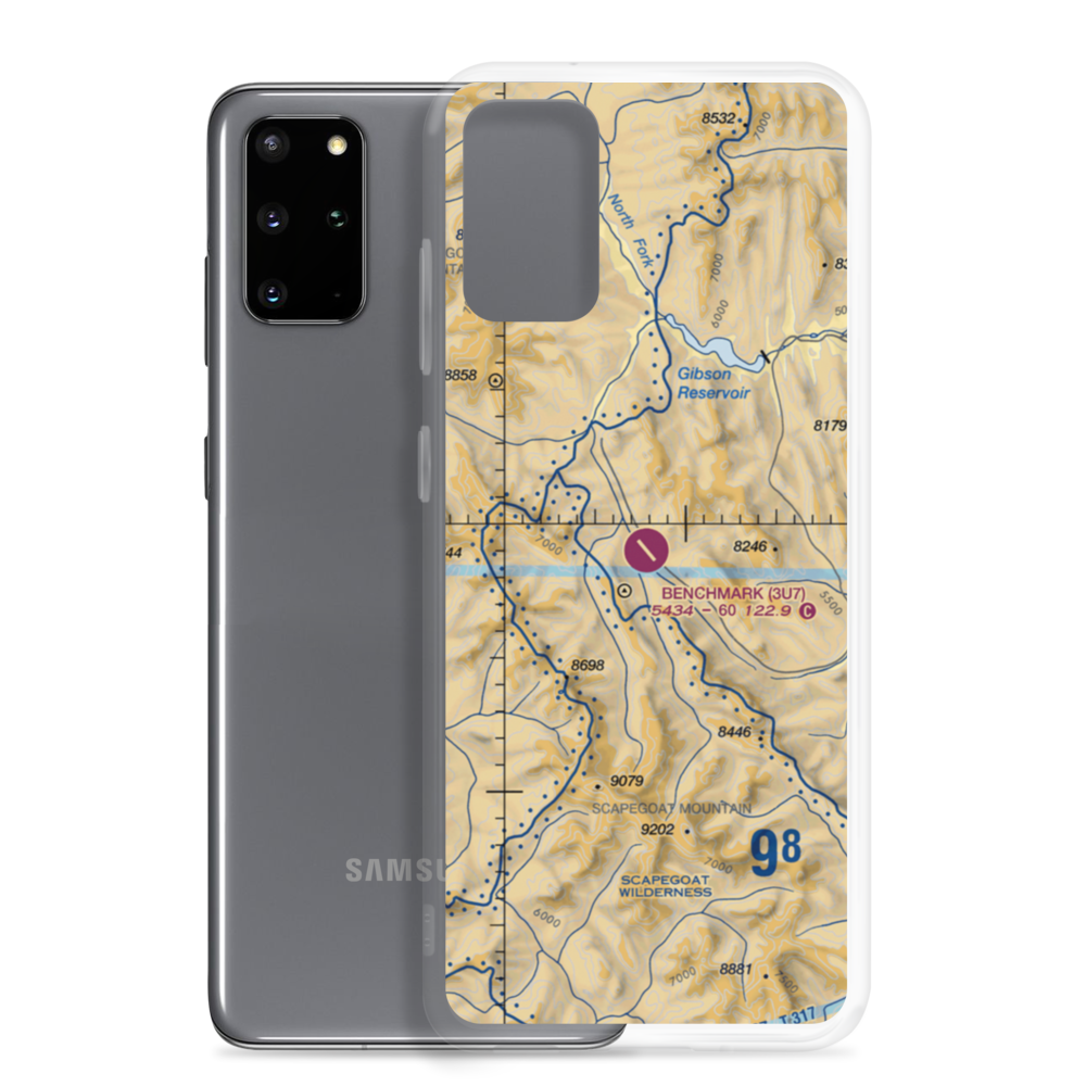 Benchmark Airport (3U7) VFR Sectional Samsung Case Samsung Galaxy S20 Plus model shown