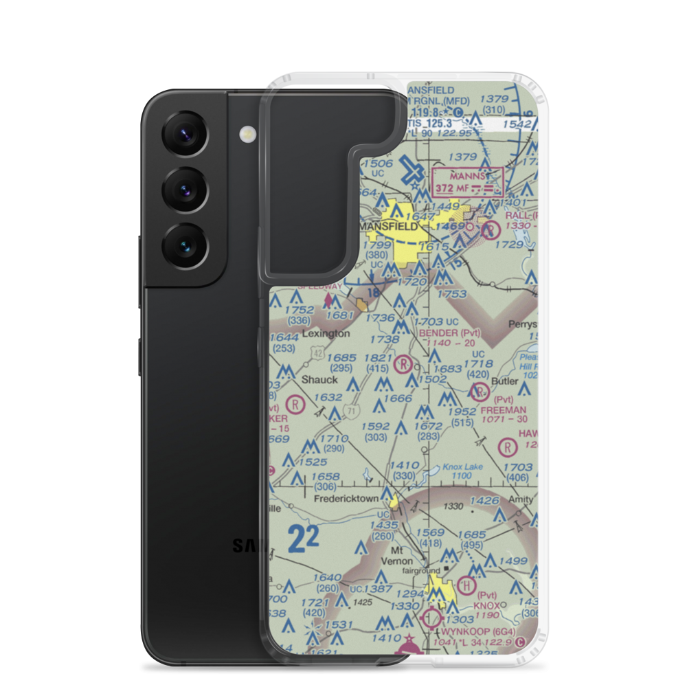 Bender Airport (9OA9) VFR Sectional Samsung Case Samsung Galaxy S22 model shown