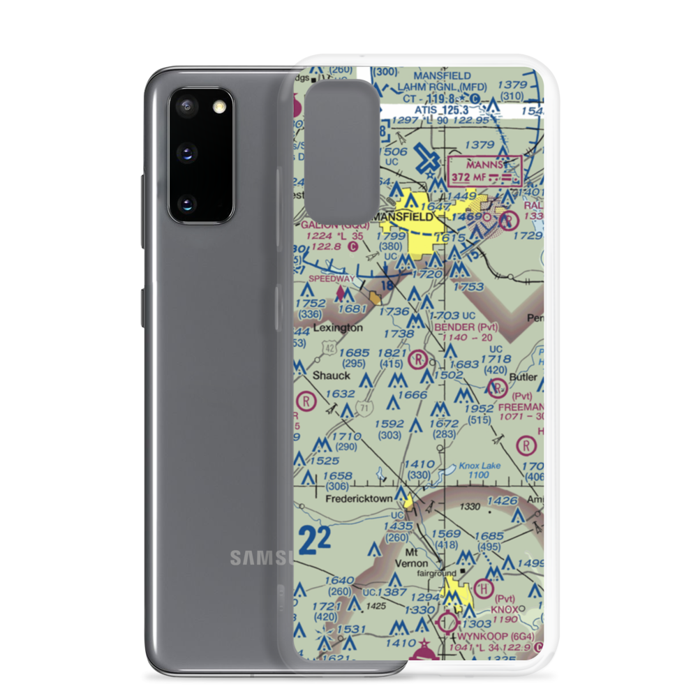 Bender Airport (9OA9) VFR Sectional Samsung Case Samsung Galaxy S20 model shown