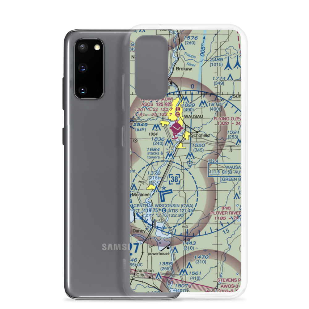 Bender's Airport (2WI0) VFR Sectional Samsung Case Samsung Galaxy S20 model shown