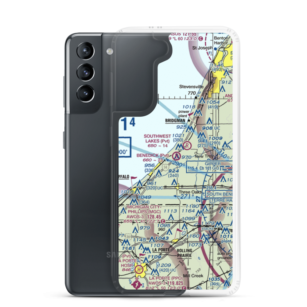 Benedick Airport (4MI6) VFR Sectional Samsung Case Samsung Galaxy S21 model shown
