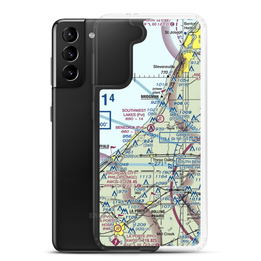 Benedick Airport (4MI6) VFR Sectional Samsung Case Samsung Galaxy S21 Plus model shown