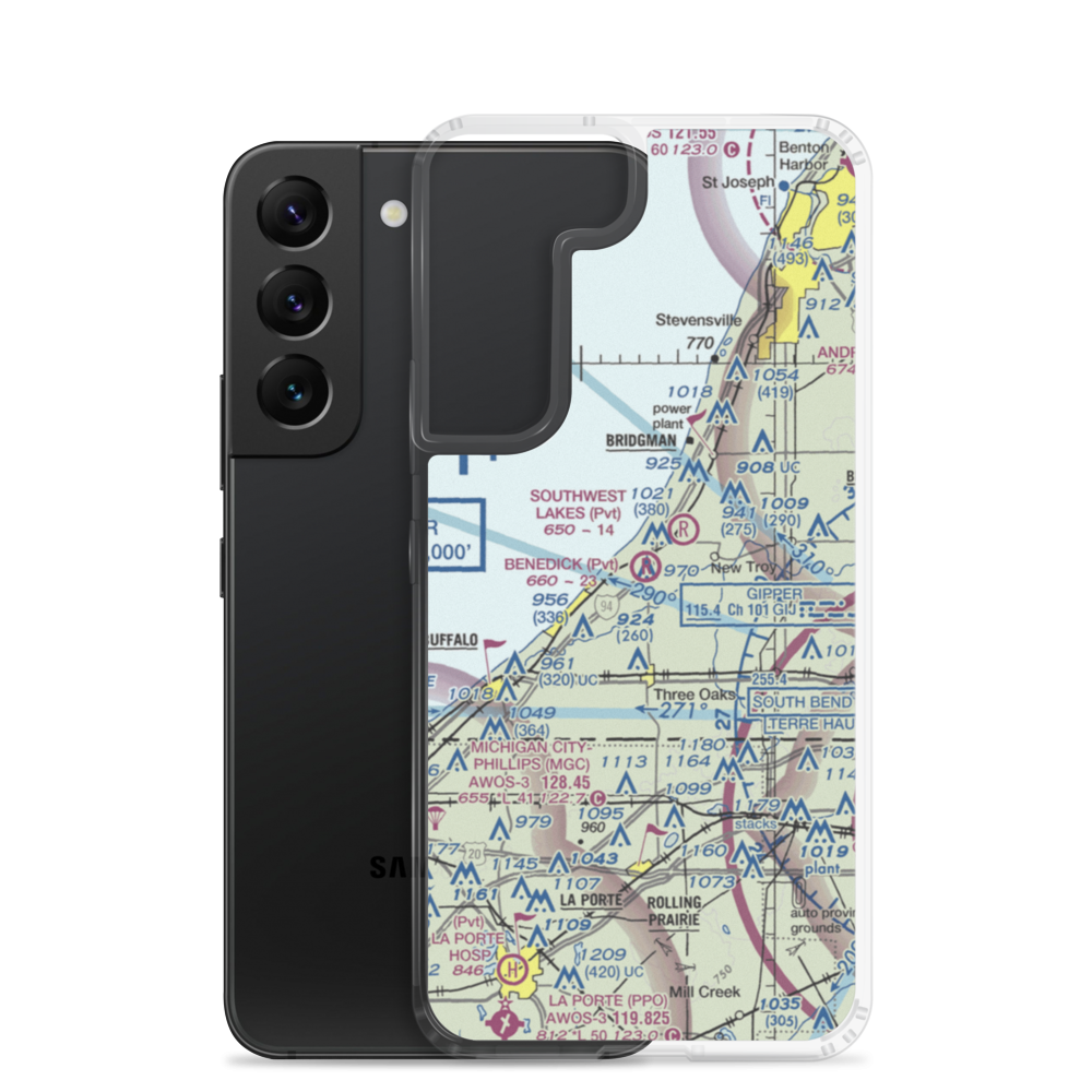 Benedick Airport (4MI6) VFR Sectional Samsung Case Samsung Galaxy S22 model shown