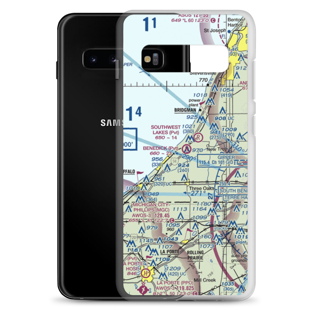 Benedick Airport (4MI6) VFR Sectional Samsung Case Samsung Galaxy S10+ model shown