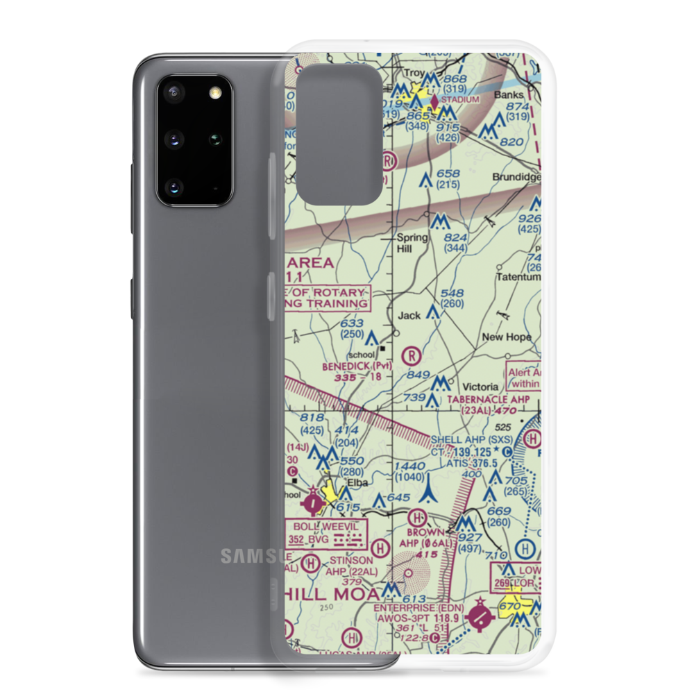 Benedick Airport (AL37) VFR Sectional Samsung Case Samsung Galaxy S20 Plus model shown