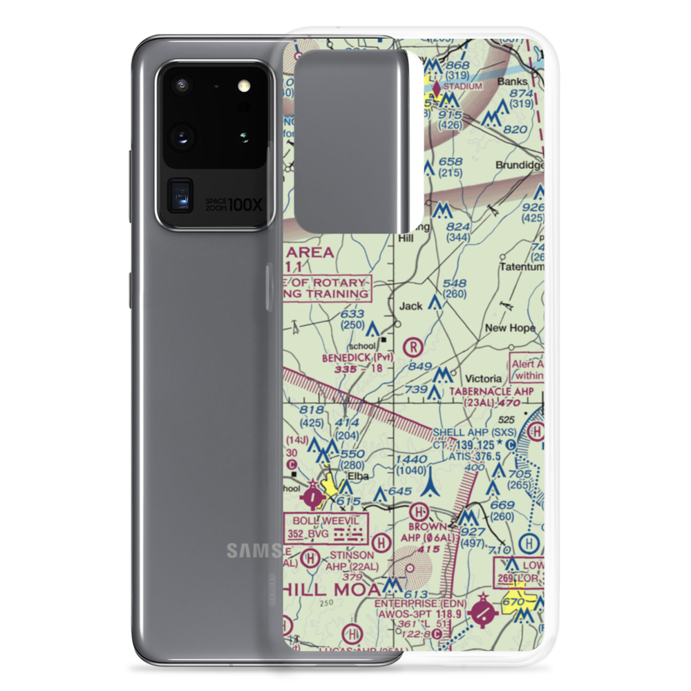 Benedick Airport (AL37) VFR Sectional Samsung Case Samsung Galaxy S20 Ultra model shown