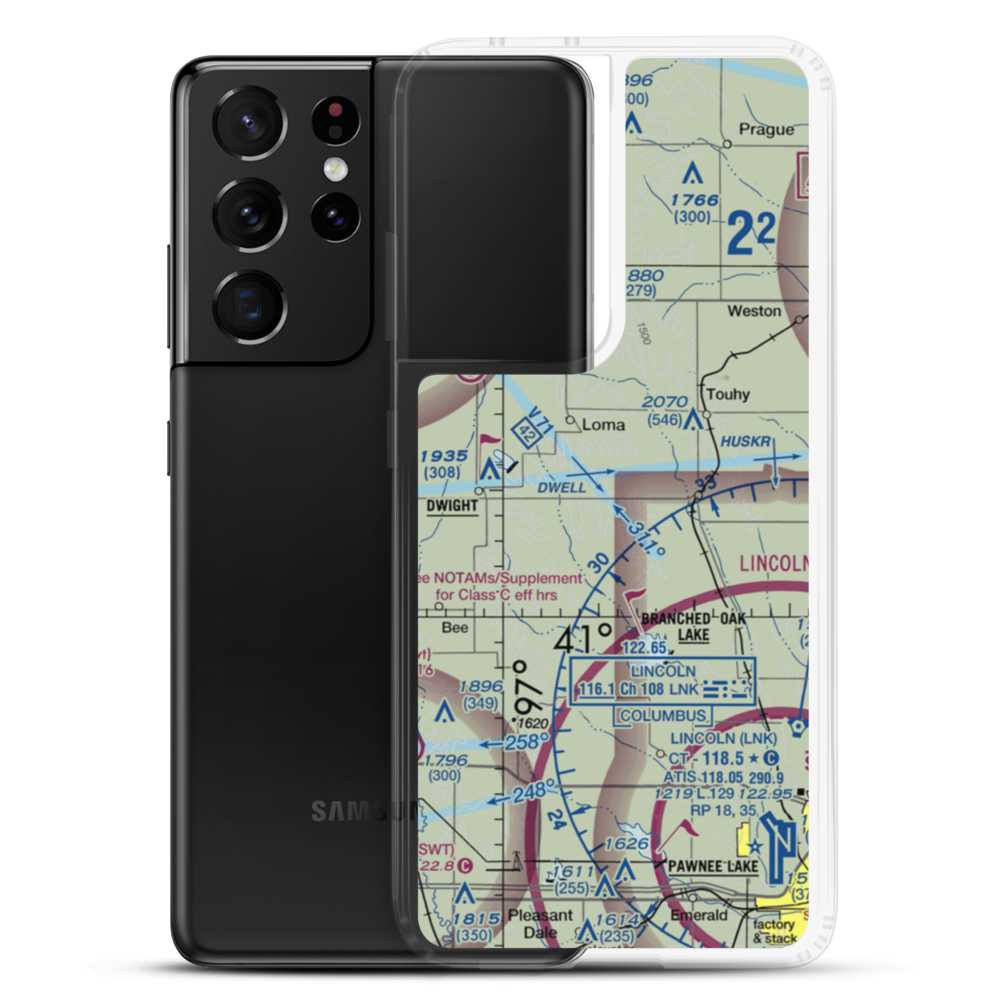 Benes Service Airport (02NE) VFR Sectional Samsung Case Samsung Galaxy S21 Ultra model shown