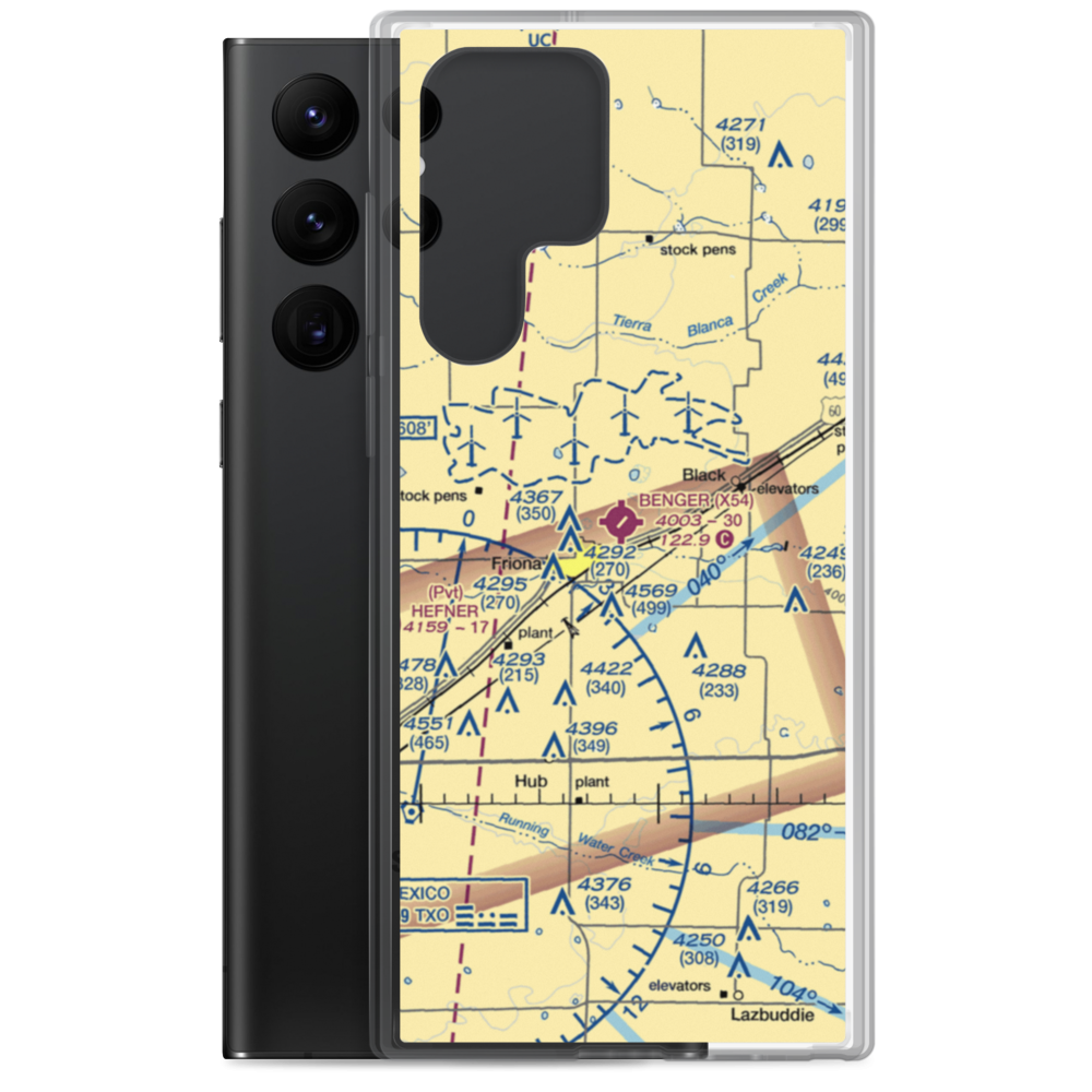 Benger Air Park (X54) VFR Sectional Samsung Case Samsung Galaxy S22 Ultra model shown