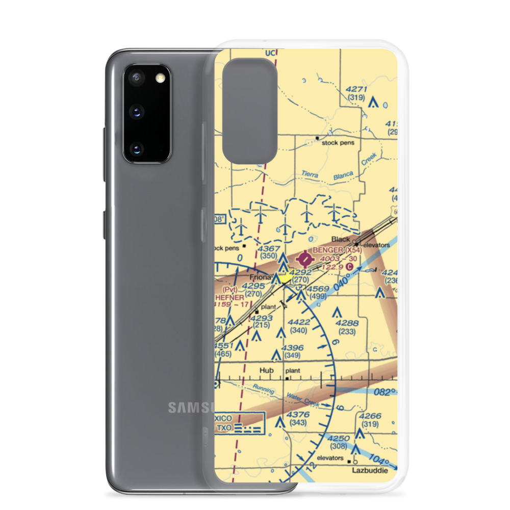 Benger Air Park (X54) VFR Sectional Samsung Case Samsung Galaxy S20 model shown