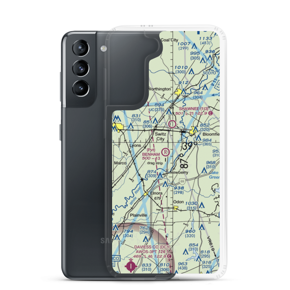 Benham Airport (73IN) VFR Sectional Samsung Case Samsung Galaxy S21 model shown